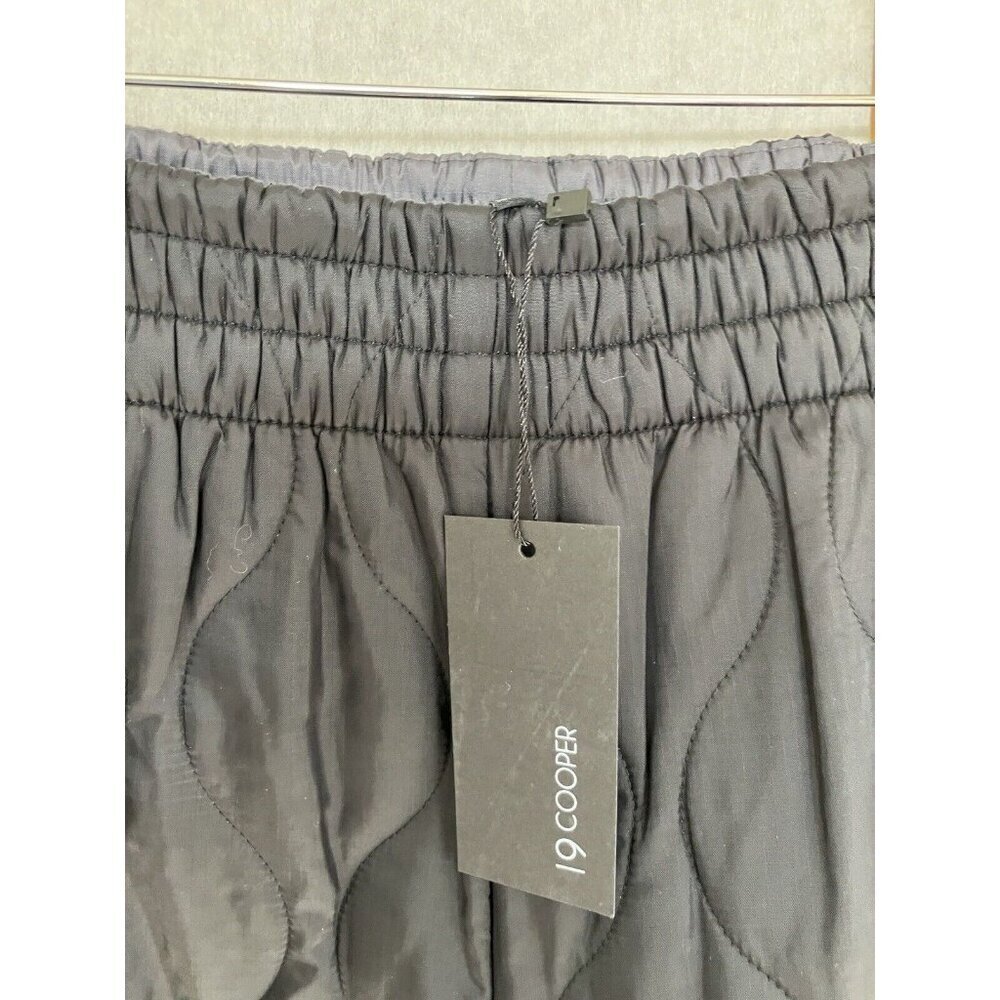 NWT Womens Black Nylon, 19 Cooper, Onion Quilted Jogger Pull on Pants Medium - Picture 4 of 11
